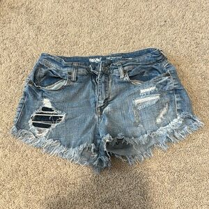 Women’s distress jean shorts, high rise shorts, Jean shorts for women